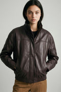 CHAQUETA BOMBER CUERINA