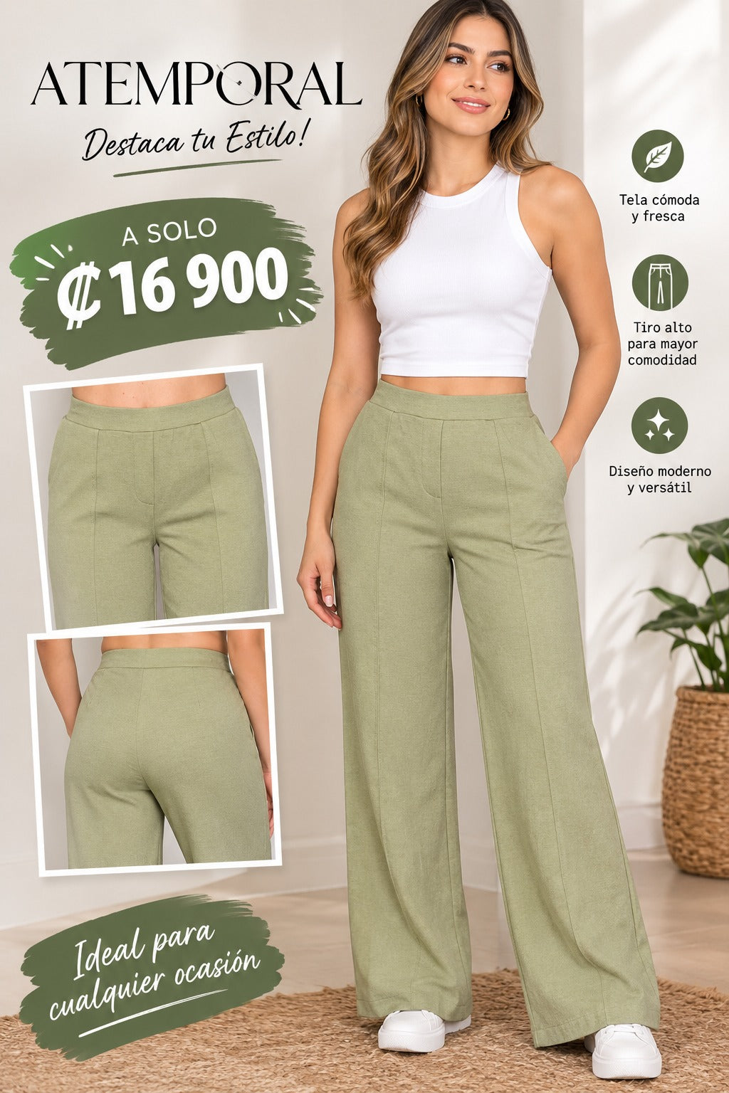 Pantalon Tiro Alto