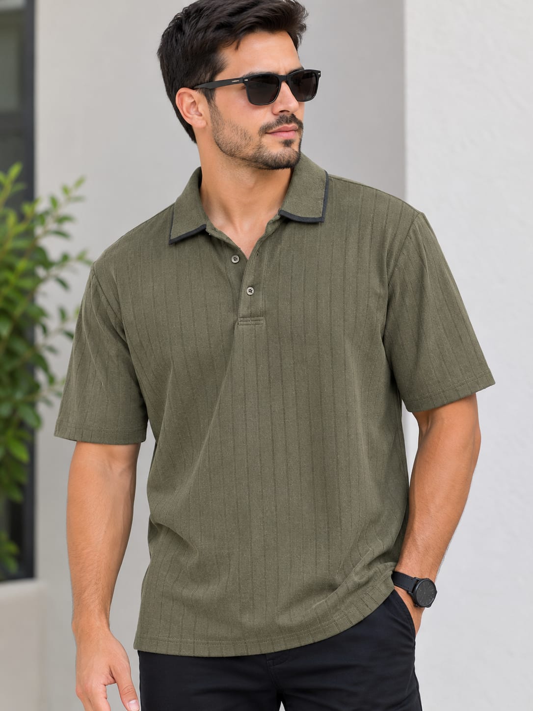 CAMISETA POLO VERDE
