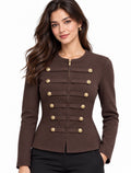 BLUSA ESTILO MILITAR BOTONES DORADOS