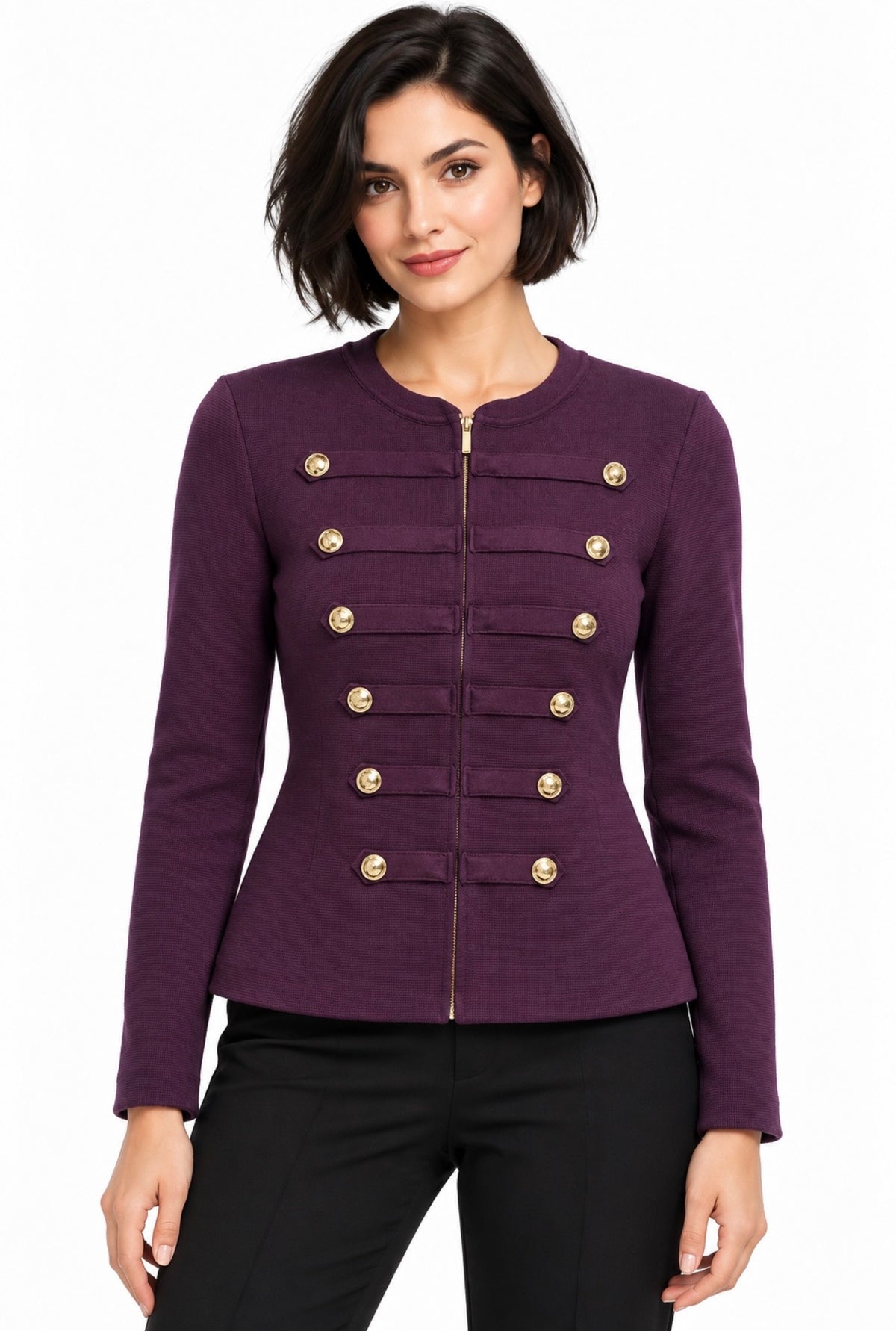 BLUSA ESTILO MILITAR BOTONES DORADOS