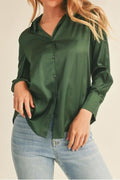Blusa Satin Manga Larga